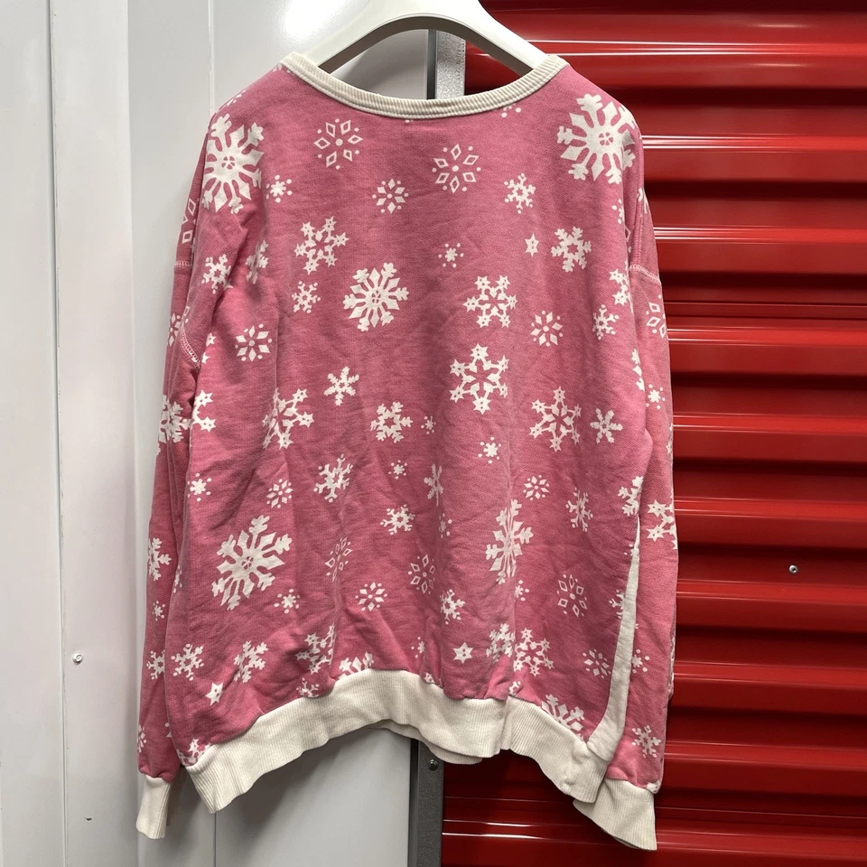 Vintage Mickey Mouse Shirt Adult Large Pink Long Sleeve Women's Pullover 90's - Image 4 of 4