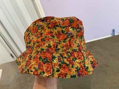 Vtg Gap Floral Corduroy Bucket Hat Sz S/M Cotton Made In Taiwan EUC