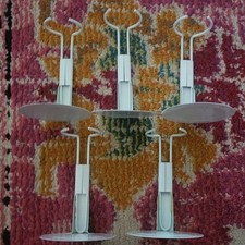 Lot of 5 metal adjustable 5" doll stands set action figures toys display small