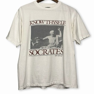 Vintage 90s Socrates  Know Thyself  Single Stitch T, Size Large