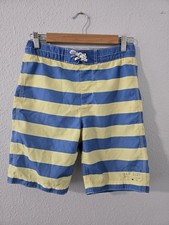 GAP Kids Boys Swimsuit Trunks Blue  Yellow Stripes XL 12 
