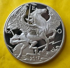 2017 Pegasus 1 Troy Ounce .999 AG Bullion Round Goldsilver dot com Free Ship 95.00 per troy oz