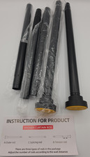 Black Shower Curtain Rod Tension Rod Adjustable