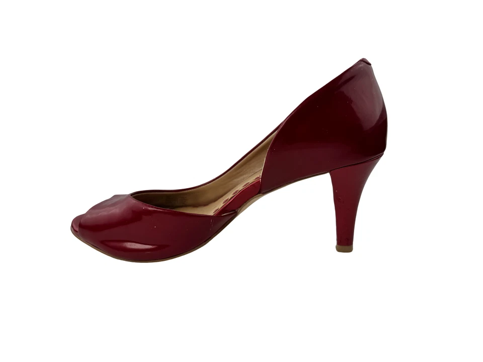 Zapatos de salón Alex Marie rojo rubí para mujer punta abierta cuero Alex Marie 3,5” tacones talla 7M Foto 4 de 4