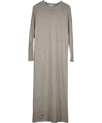 LUCY NAGLE Grey X The Fashion Bug Virgin Wool/cashmere Blend Knitted Maxi Dress