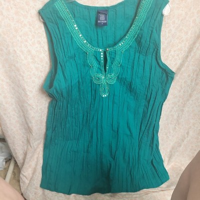 Basic Editions Plus Size 3X Boho Tank Top 