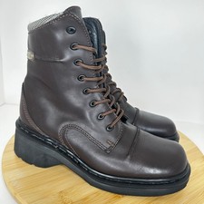 Vintage Dr. Martens 9279 Lace Up Combat Square Toe Boots Made in England Size 5