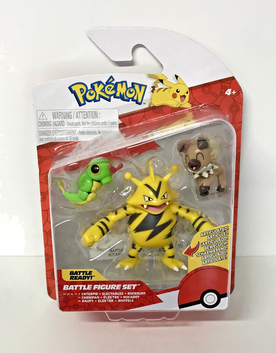 Jazwares Pokemon Battle Figure Set Caterpie / Electabuzz
