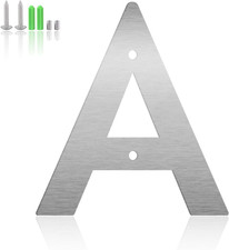 3" 4" 5" 6" 8" 10" Floating House Numbers and Metal Letters for Outdoor Signs, M