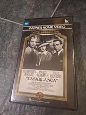 Casablanca Big Box Ex Rental UK PAL VHS Warner Bros Hollywood Gold Logo Label