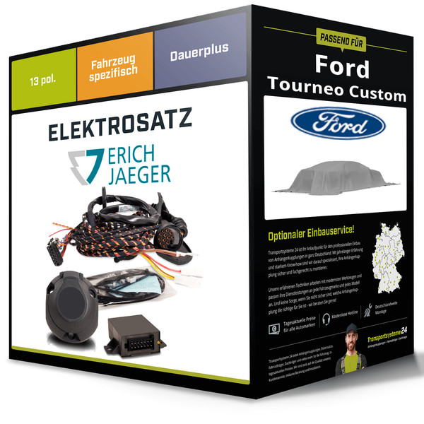 Elektrosatz 13-Pol Spezifisch für Ford Tourneo Custom 06.2016-12.2023-image