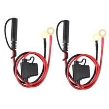 SAE Battery Connector - 2 Pack, 2 FT SAE to O Ring Terminal 16AWG - 2FT