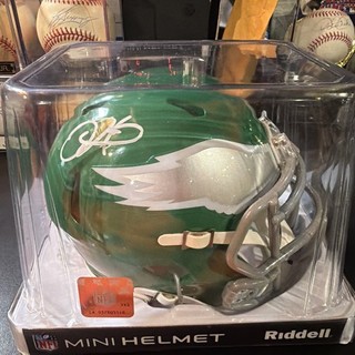 Jalen Hurts Signed/Autographed Eagles Kelly Green Mini Helmet/Fanatics Authentic