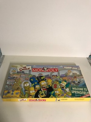 Vintage Y2K 2000 Parker Bros Hasbro The Simpsons Monopoly Board Game Damaged Box
