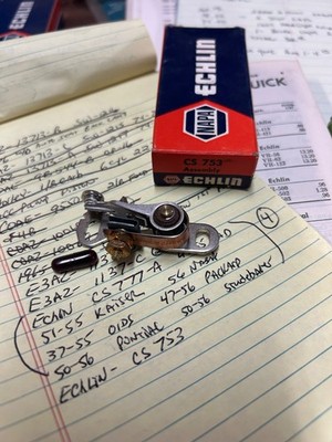 NAPA Echlin Contact Points CS 753 1956 FORD USA MADE