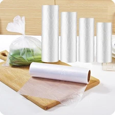 Plastic Produce On Roll Clear Bags Kitchen Storage Food Fruit Vegetables 350/Bag