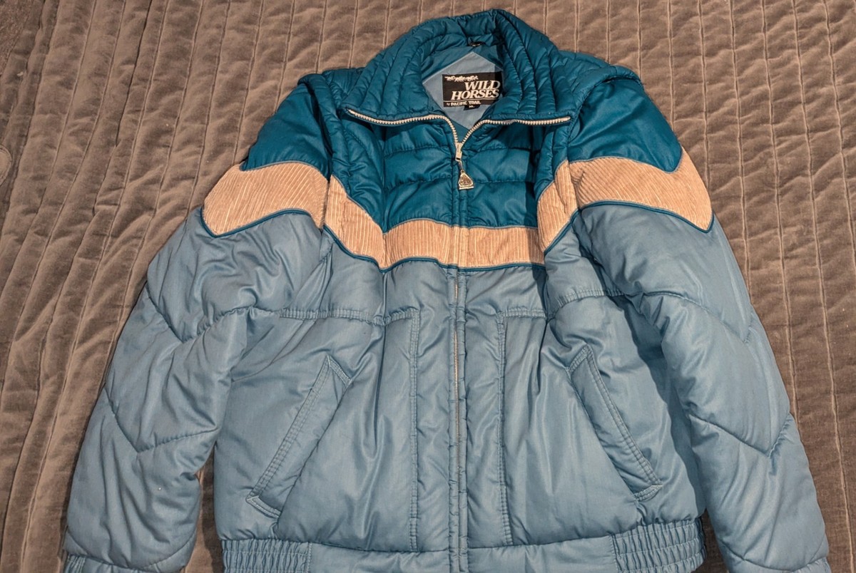 Rare🔥Vintage Wild Horses Pacific Trail Ski Jacket Snow Western