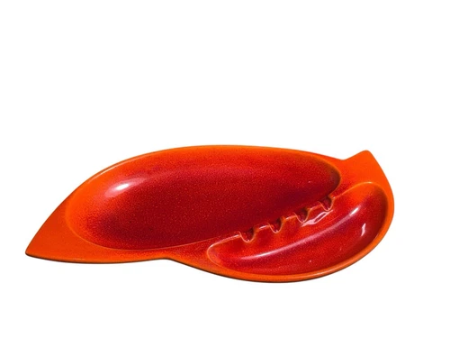 Vintage Haeger USA Ashtray 2002 Ceramic Orange MCM