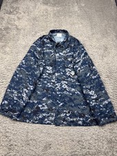 US Navy Shirt Men Large Reg Digital Camo Working Blouse NWU Military Ripstop USN