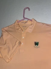 B Draddy Men Pink Peach Coral Color Pine Valley Golf Polo Shirt Sz L Pima Cotton