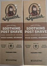 Dr Squatch Soothing Post Shave 2.5 FL OZ EACH Wood Barrel Bourbon NEW 2PK
