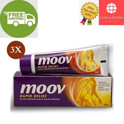 3er Pack X Moov Rapid Schmerzlinderungscreme für Muskeln (50 g)  KOSTENLOSER ...