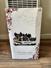 Target Puleo Fiber Optic Christmas Village 2006 Lighted 9"Hx14"L Tested