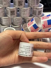 New 5 rolls of 100 USPS 2024 - Postage Free Ship!!-500PCS-Discount Multiples!**