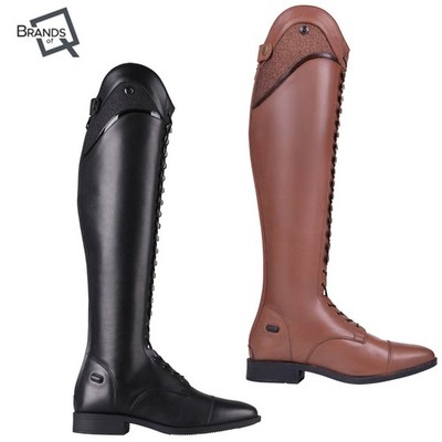 QHP Reitstiefel Leder Hailey adult mit Polo Schnürung