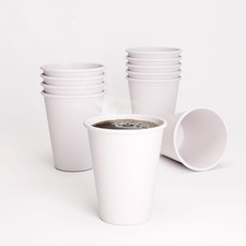 100 Count 12oz Disposable Paper Coffee Cups for Hot and Cold Drinks Party Events