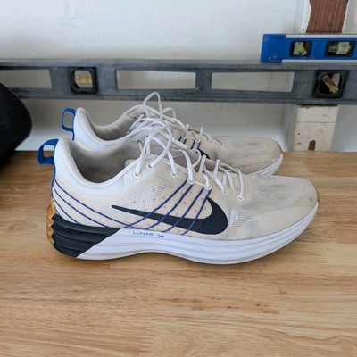 Nike Lunar Elite Low Top White Blue Black Gum Mesh Running Shoes Lightweight
