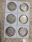 Lot of 6 Franklin HalfDollars, 1949-1951, 90% Silver, 2.17 ounces of pure silver