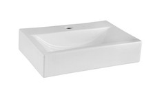 Bathroom Rectangular Vessel Basin for Countertop Use, White, 460 mm