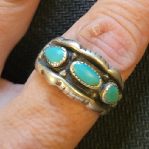 Anillo plata esterlina turquesa talla 9 (B5) - Imagen 1 de 3