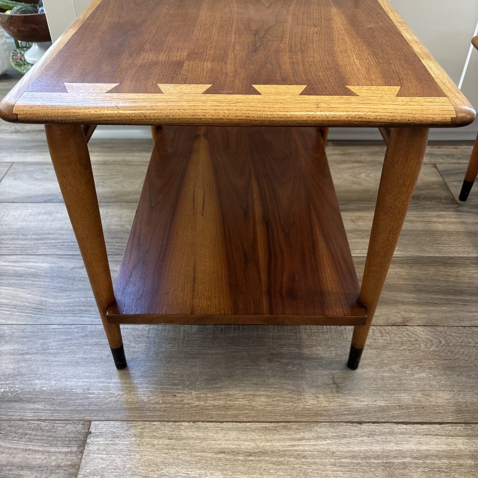 MCM LANE ACCLAIM WALNUT DOVETAILED COFFEE & END TABLE Design 1960s Beauty - Image 4 of 4