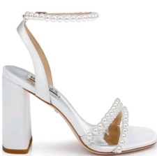 Badgley Mischka Women's Feisty Ankle Strap High Heel Sandals Size 8