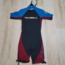Vintage O'Neill Shorty Wetsuit 2/1mm Blue Black Red Surf Spring Suit Retro Y2K