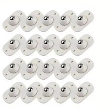 20Pack Mini Swivel Caster Wheels – Self-Adhesive Stainless Steel Rollers Set