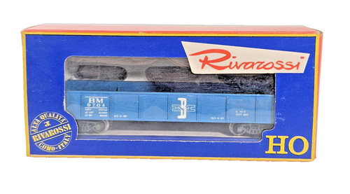 Vintage Rivarossi HO Scale Boston & Maine BM 9704 40' Gondola Car Blue Color Box | Zustand: Used