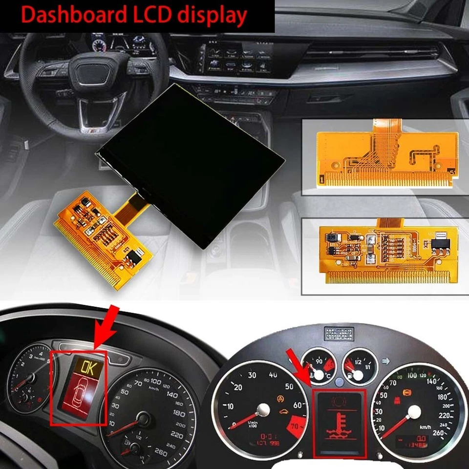 LCD Display Screen Instrument Cluster for Audi A4 B5 A6 C5 VW Volkswagen Foto 4 de 4
