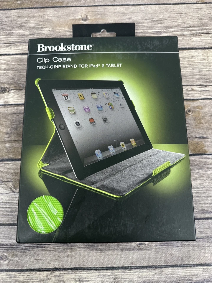 Brookstone iPad 2 Tablet Cover Clip Case Tech Grip Stand Green New - Image 4 of 4