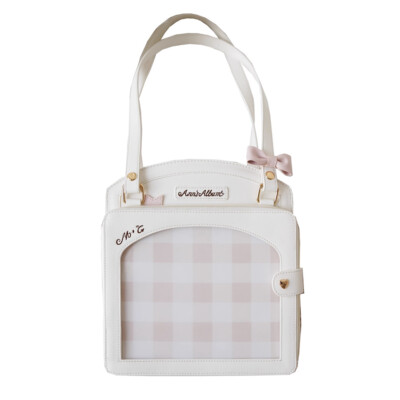 Lolita Girls' Itabag Shoulder Bag Women's PU Checkered Handbag Birthday  Gift NEW