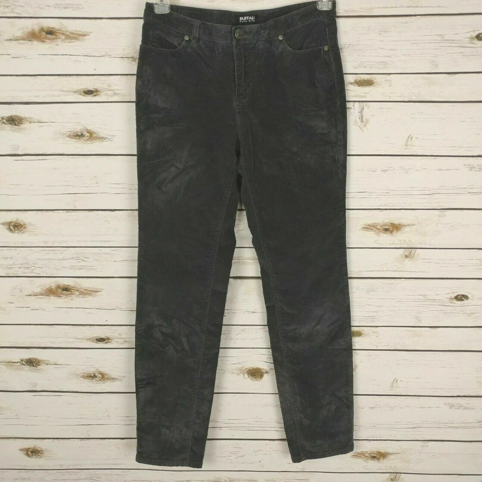 Buffalo David Bitton Women's Mid rise Skinny Stretch Corduroy Pants, Size 8