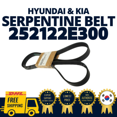 ORIGINAL OEM Hyundai Kia Ribbed Serpentine Belt V Tucson Forte 252122E300