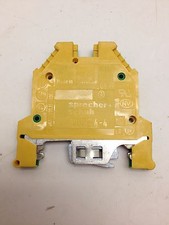  Sprecher + Schuh VUPE 4-4 Terminal Block, 750V Yellow & Green  #6252