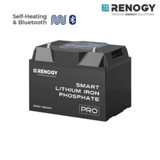 Renogy 12V 100Ah Smart Lithium Iron Phosphate Battery w/Bluetooth & Self-heating