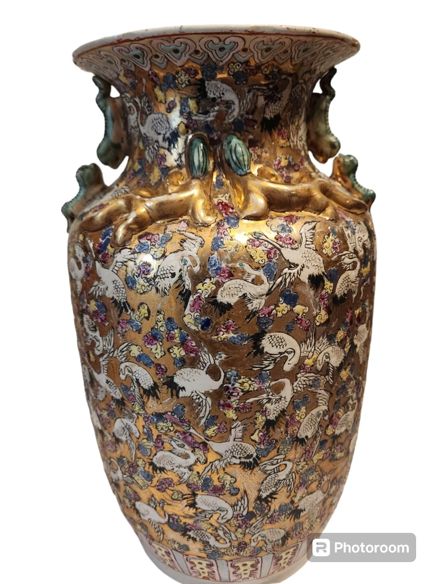 陶瓷黄金古风原创中国风花瓶| eBay