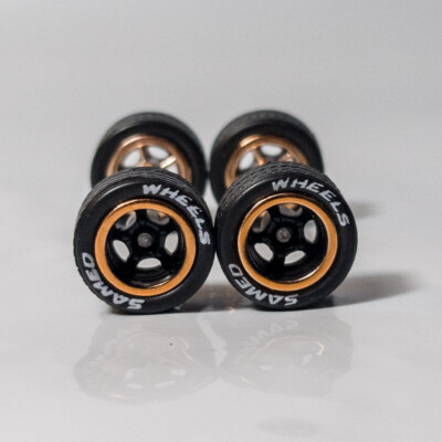 Lettered 10/10mm - 5 spoke Real Riders Sets for 1/64 Scale for Hot Wheels