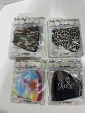 9 Safe Sips Face Mask 2 Pack  4 Different Patterns 18 Total Masks 