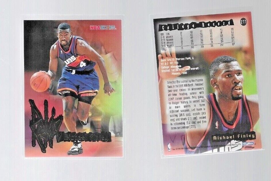 1995-96 Hoops  Basketball Card #277 MICHAEL FINLEY Rookie  Pack Fresh Mint